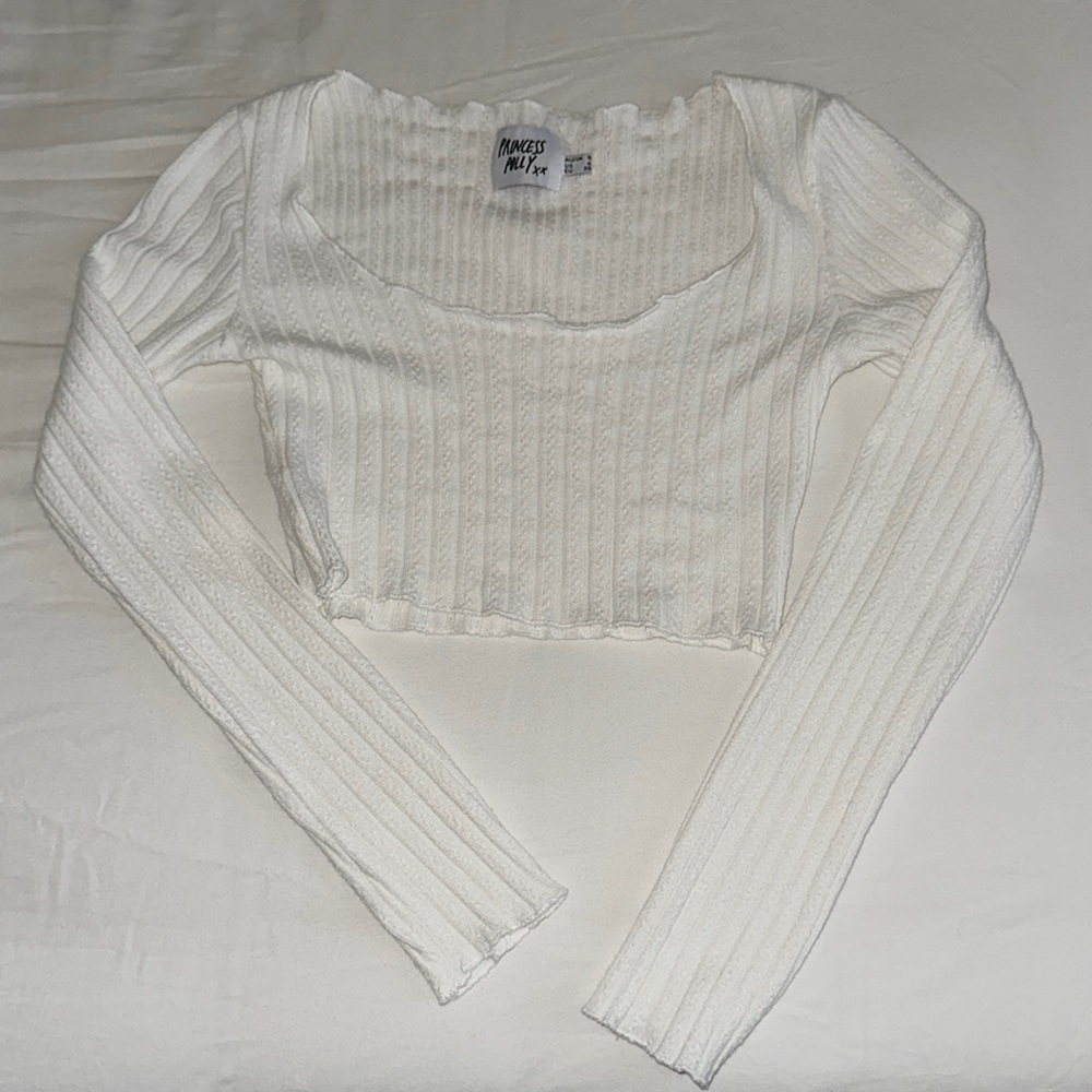 Princess Polly Knit Long Sleeve Crop Top